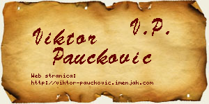 Viktor Paučković vizit kartica